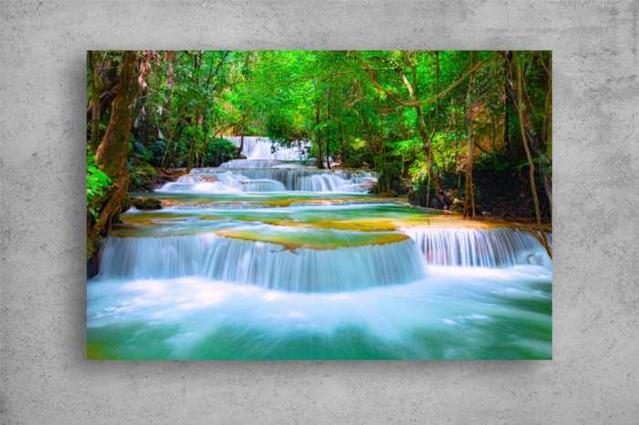 Tablou Canvas - Cascada in trepte din padure [2]