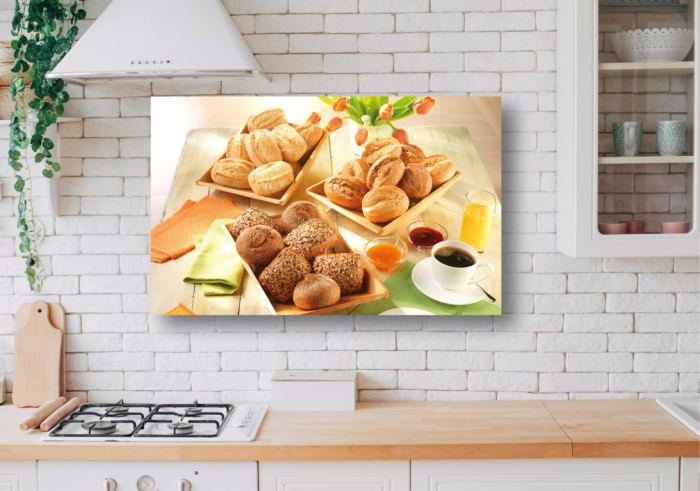 Tablou Canvas Food - Cafea si painici [2]