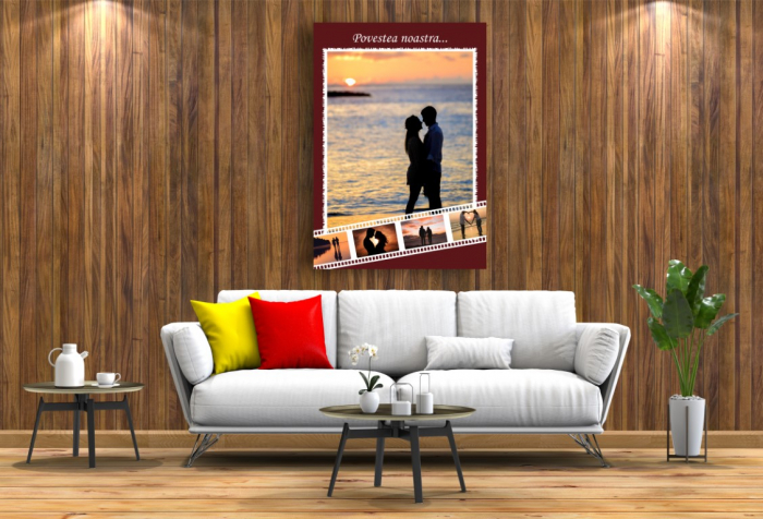 Tablou Canvas Personalizat - Povestea noastra (5 fotografii cu rama foto) [2]