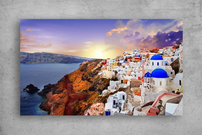 Tablou Canvas - Rasarit in Santorini [2]