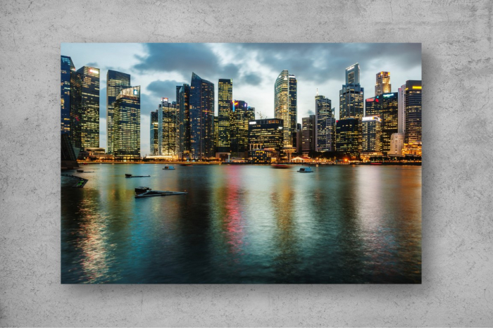 Tablou Canvas - Singapore noaptea [2]