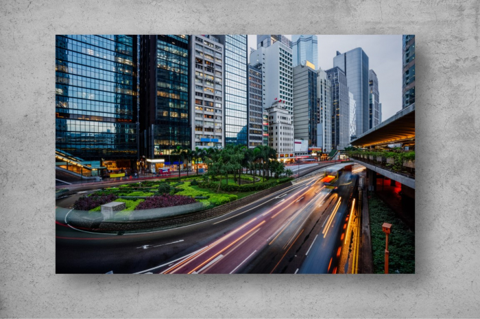 Tablou Canvas - Traficul din Hong Kong [2]