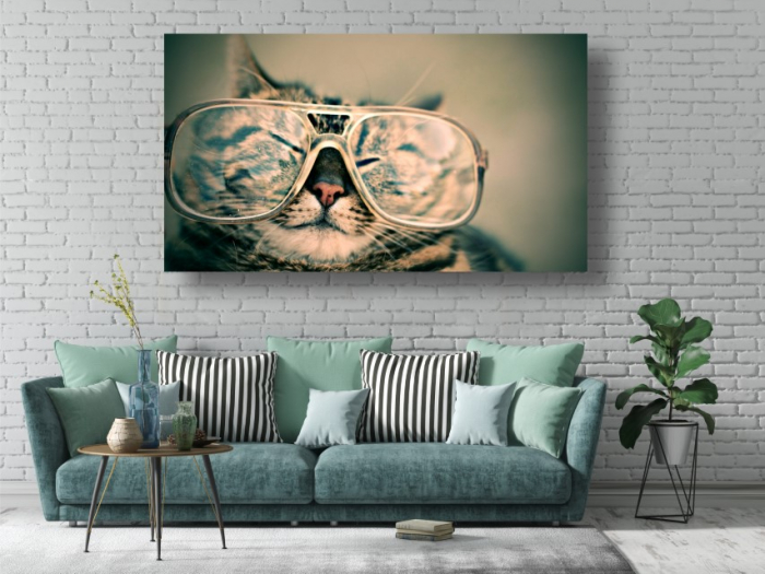 Tablouri Canvas Animale - Retro cat [2]