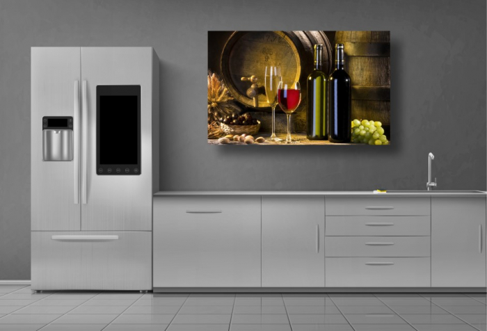 Tablouri Canvas Drinks - Butoi si pahare cu vin [2]