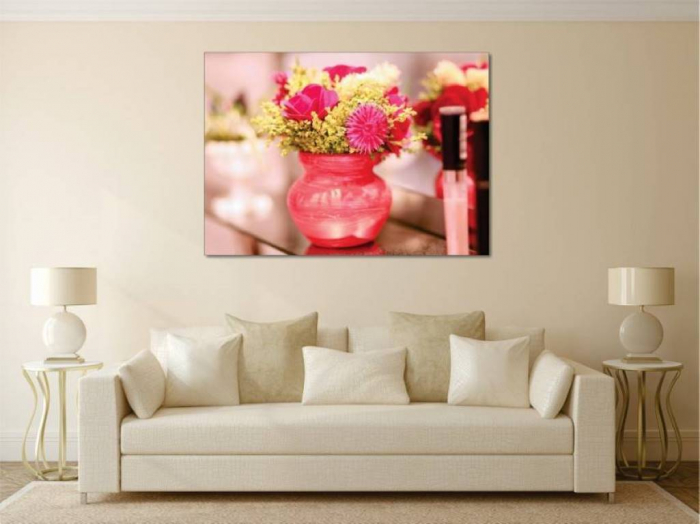 Tablouri Canvas Flori - Vaza cu flori colorate [2]
