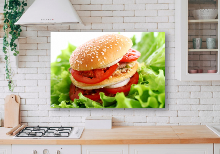 Tablouri Canvas Food - Burger cu rosii [2]