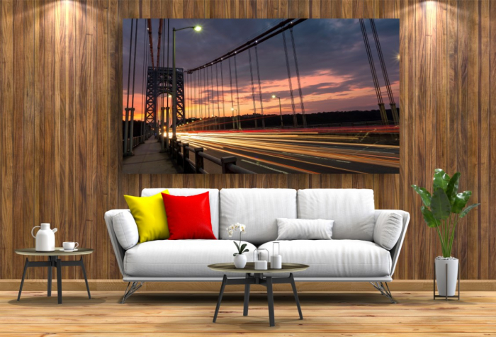 Tablouri Canvas Urbane - Pe pod la apus [2]