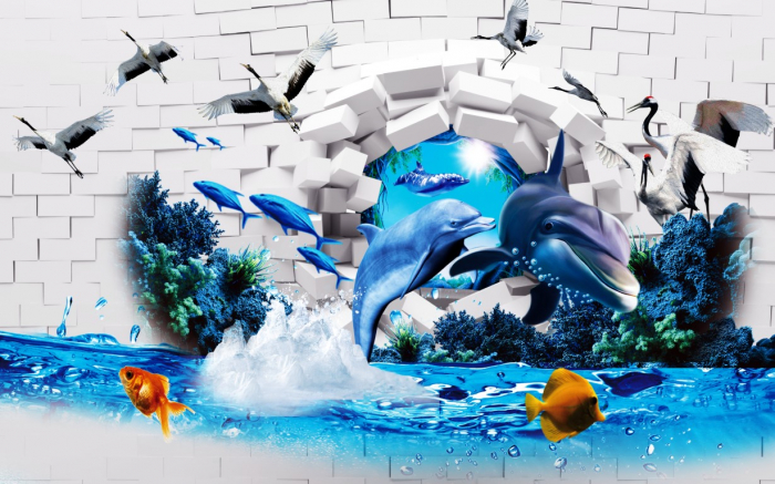 Tapet Premium Canvas - Abstract 3d animale [2]