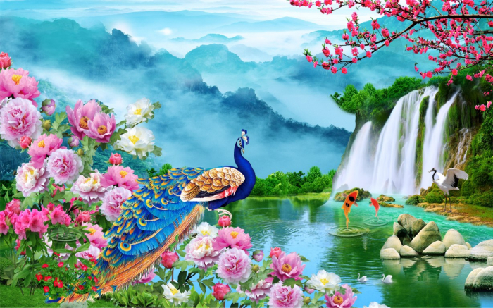 Tapet Premium Canvas - Abstract natura uimitoare [2]