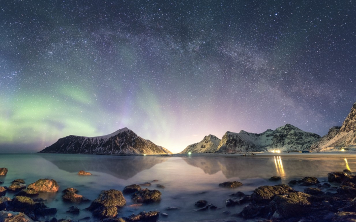 Tapet Premium Canvas - Aurora Boreala 4 [2]