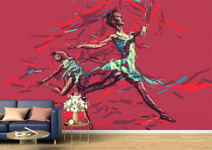 Tapet Premium Canvas - Balerinele abstract [1]