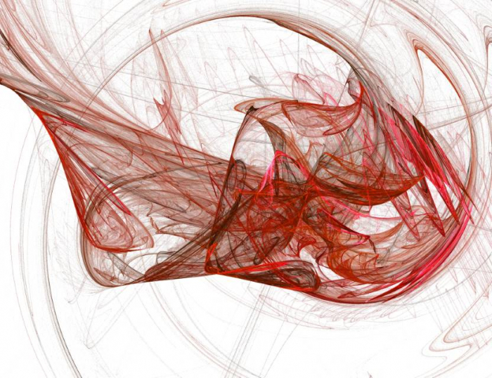 Tapet Premium Canvas - Cerneala rosie abstracta [3]