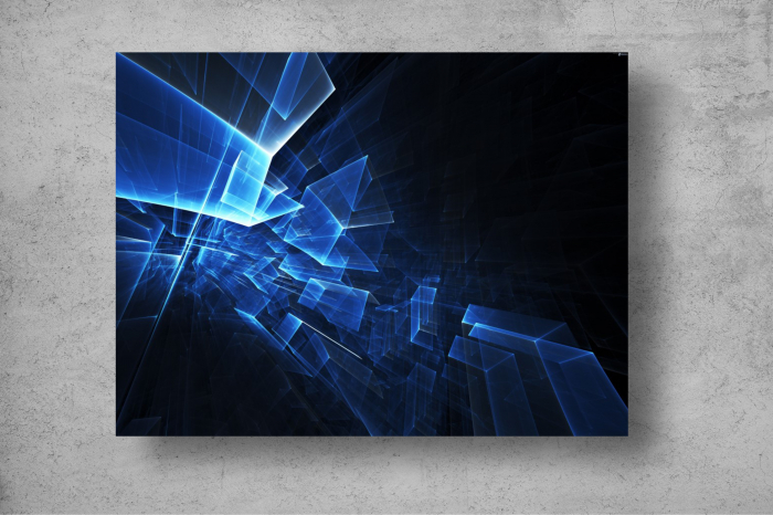 Tapet Premium Canvas - Circuite si trasee de lumina abstract [2]