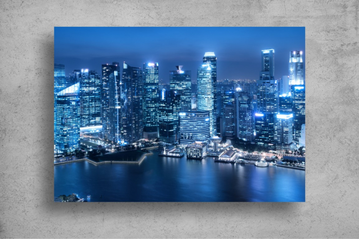 Tapet Premium Canvas - Cladiri moderne de birouri in Singapore [2]