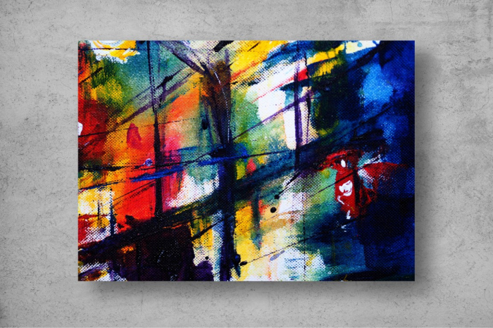 Tapet Premium Canvas - Culori pictate cu pensula pe panza [2]