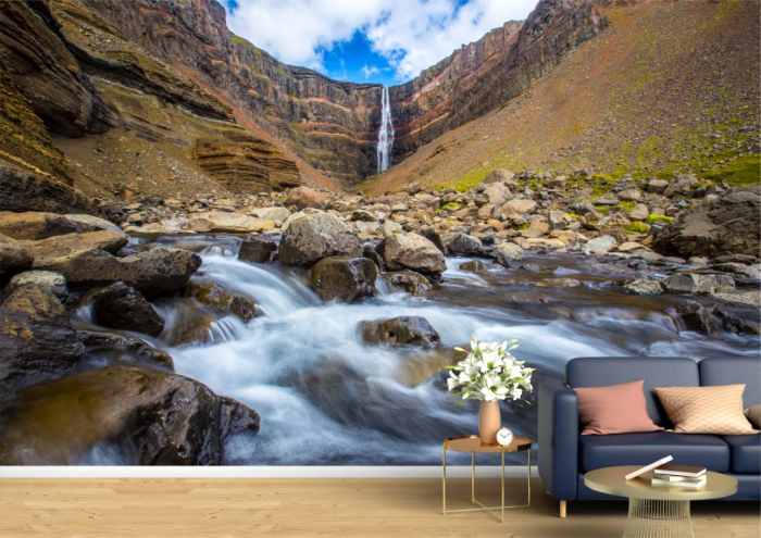 Tapet Premium Canvas - Expunere lunga raul si cascada [1]