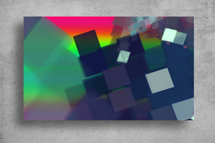 Tapet Premium Canvas - Forme geometrice colorate abstract [2]