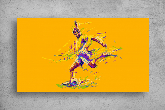 Tapet Premium Canvas - Fotbalist abstract [2]