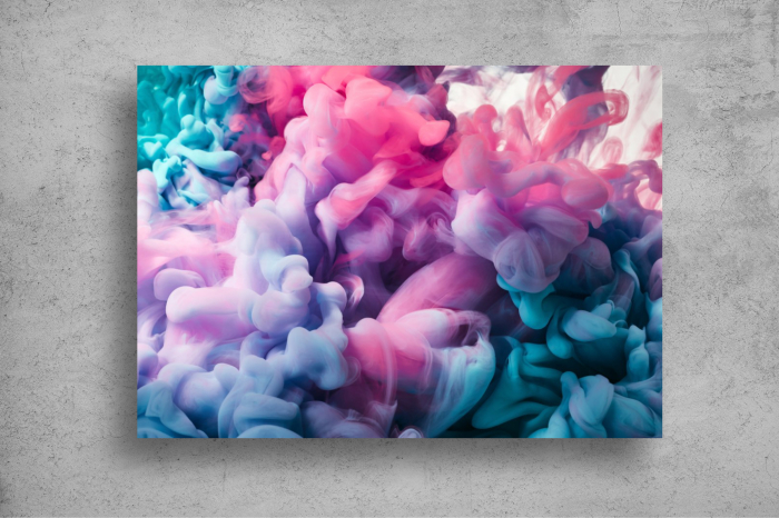 Tapet Premium Canvas - Fum colorat in mov si albastru abstract [2]