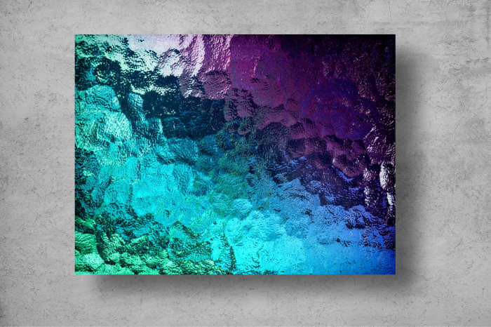 Tapet Premium Canvas - Geam colorat cu nuante de albastru abstract [2]