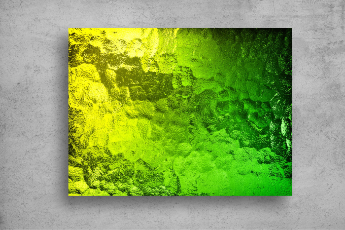 Tapet Premium Canvas - Geam colorat cu nuante de verde abstract [2]