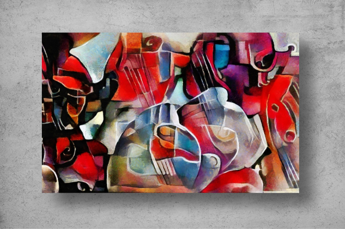 Tapet Premium Canvas - Grafitti pe perete abstract [2]