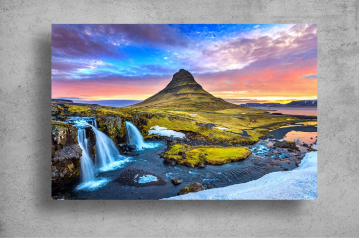 Tapet Premium Canvas - Insula Kirkjufell la rasarit [2]
