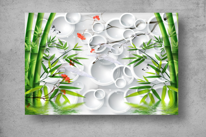 Tapet Premium Canvas - Lebedele in zbor abstract [2]