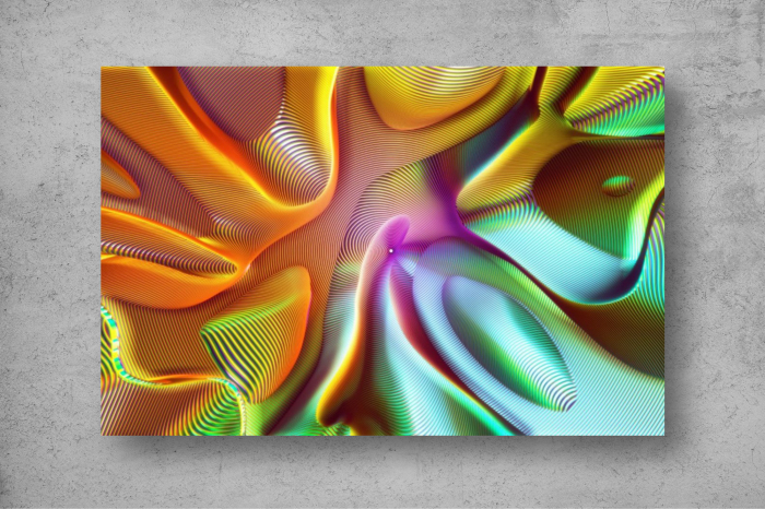 Tapet Premium Canvas - Linii culori si forme abstract [2]