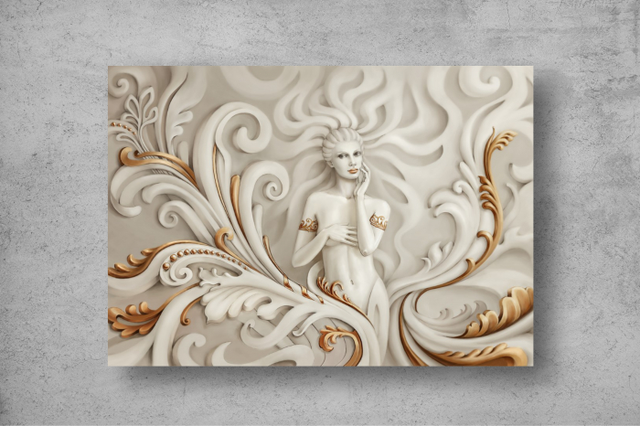 Tapet Premium Canvas - Medusa abstract [2]