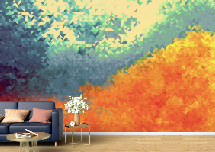 Tapet Premium Canvas - Mozaic multicolor abstract [1]