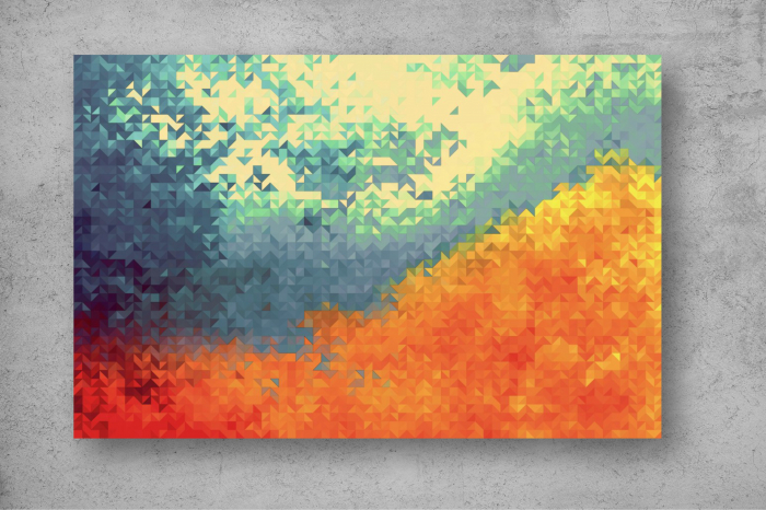 Tapet Premium Canvas - Mozaic multicolor abstract [2]
