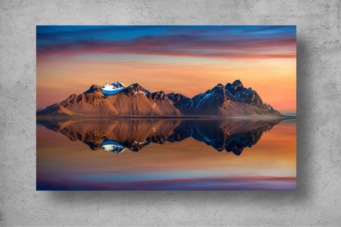 Tapet Premium Canvas - Muntele Vestrahorn din Islanda [2]