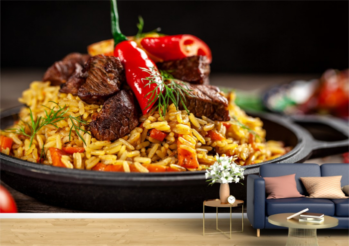 Tapet Premium Canvas - Orez cu carne si ardei [1]