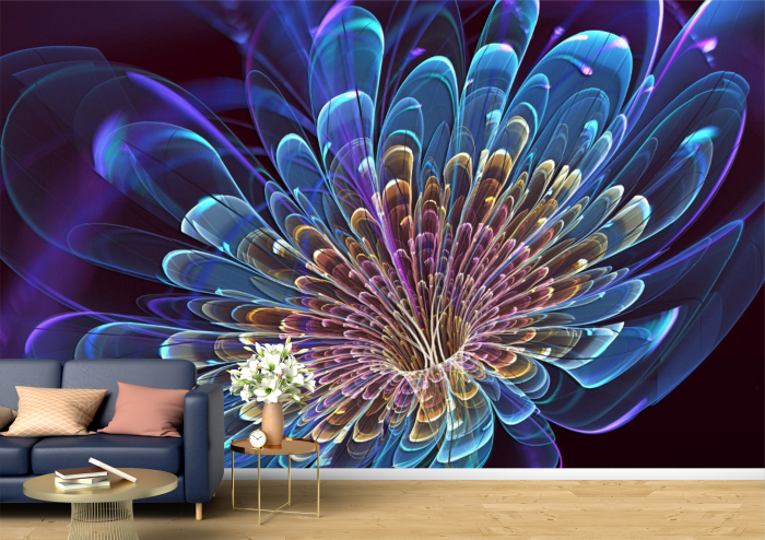 Tapet Premium Canvas - Petalele florii abstract [1]