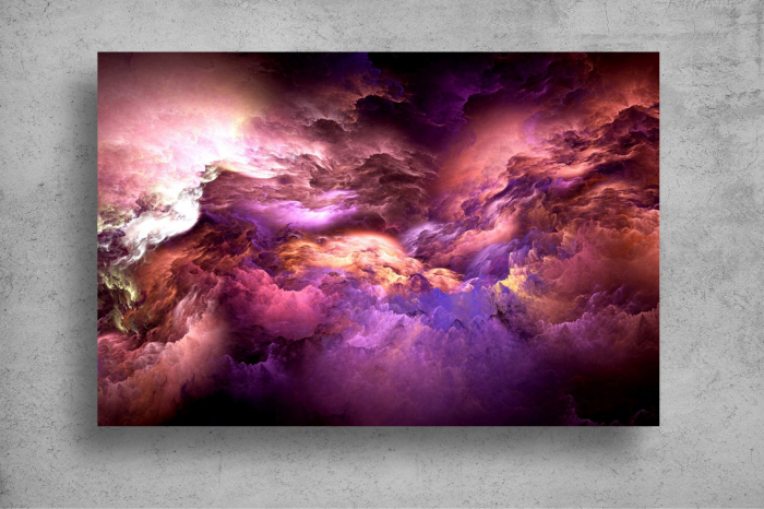 Tapet Premium Canvas - Pictura abstracta cu nuante de mov [2]