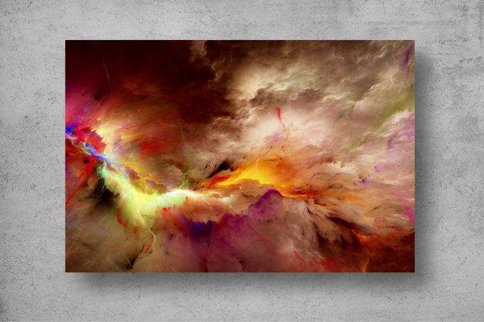 Tapet Premium Canvas - Pictura abstracta cu nuante de violet [2]