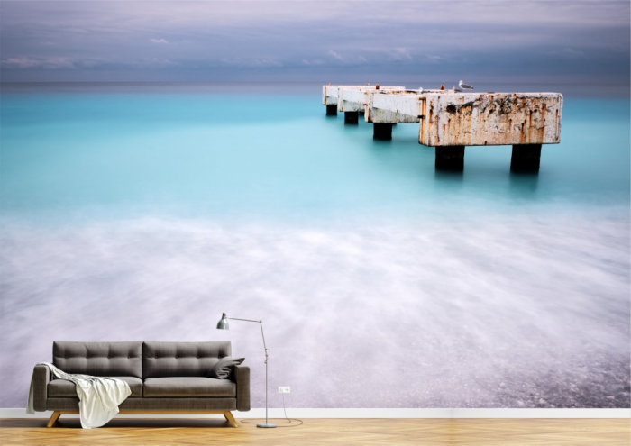 Tapet Premium Canvas - Pontonul ruginit in Coasta de Azur [1]