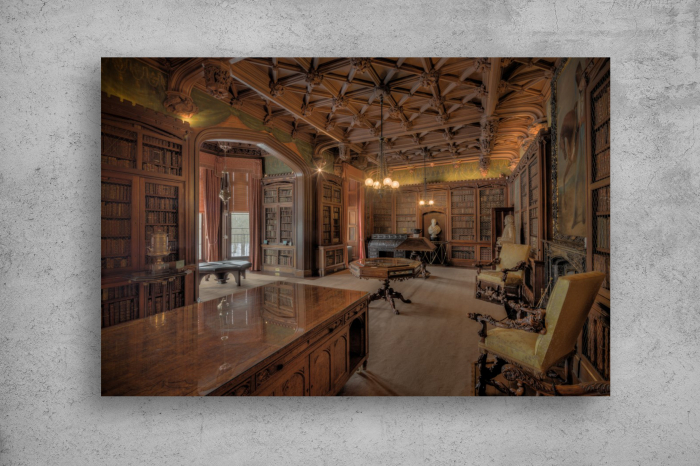 Tapet Premium Canvas - Randare 3d abstract biblioteca [2]