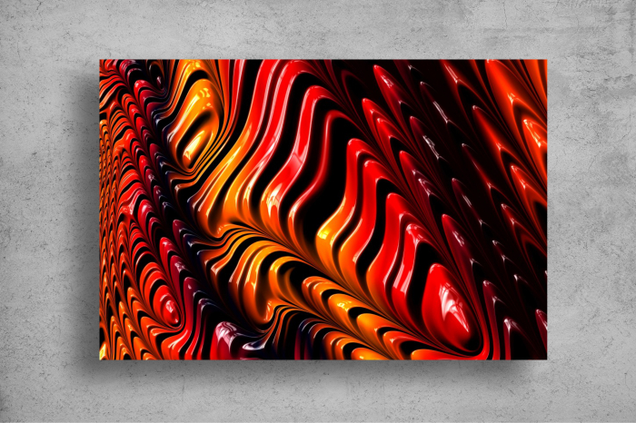 Tapet Premium Canvas - Reflexii pe suprafata din plastic abstract [2]