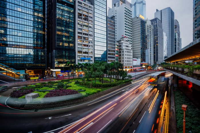 Tapet Premium Canvas - Traficul din Hong Kong [2]