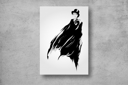 Tablou Canvas - Abstract femeie cu joben [1]
