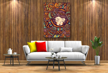 Tablouri canvas - Portrete Artistice - Tablou Canvas - Abstract femeie imbujorata