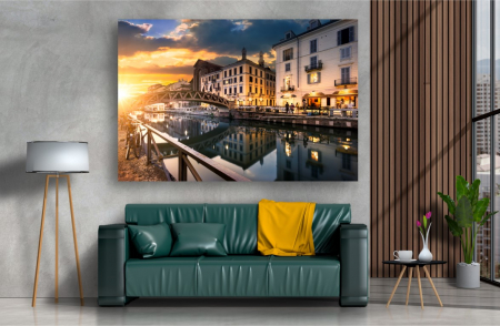 Tablouri Canvas Urbane - Tablou Canvas - Apus la Milano