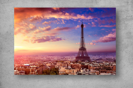 Tablou Canvas - Apus la Paris [1]