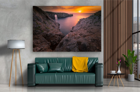 Tablouri Canvas cu peisaje - Tablou Canvas - Apus printre stanci