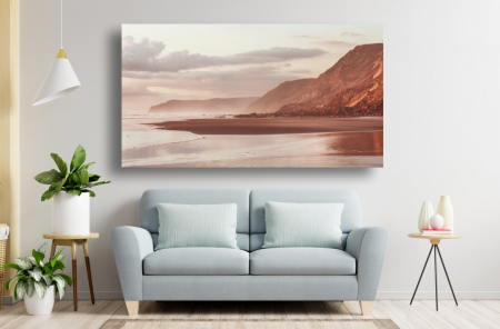 Tablouri Canvas cu peisaje - Tablou Canvas - Apusul colorat de langa ocean