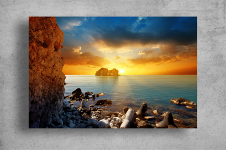 Tablou Canvas - Apusul printre stanci [1]