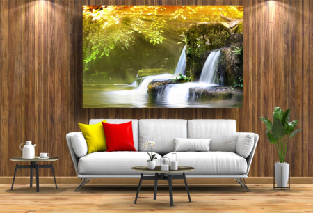 Tablouri Canvas cu peisaje - Tablou Canvas - Cascada la rasarit