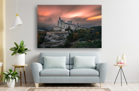 Tablouri Canvas cu peisaje - Tablou Canvas - Castel la apus